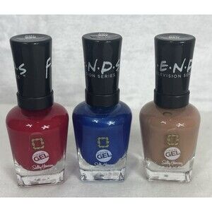 Lot of 3 Sally Hansen Friends Miracle Gel Step 1 Nail Polish 880 887 889 NEW